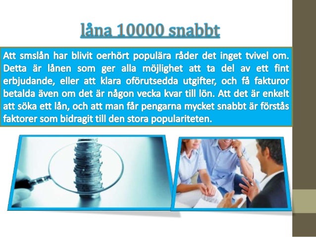 Låna pengar - från 10000 till 1000000 kr.